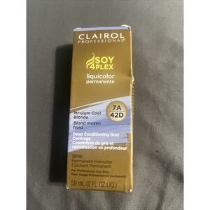 CLAIROL SOY 4 PLEX LIQUICOLOR 7A/42D Permanent Liquid Hair Color ~ 2 fl oz